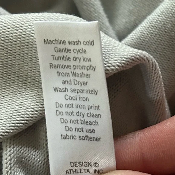 ATHLETA Gray Short Sleeve Crew Neck T-Shirt Athletic Dress Athleisure Preppy | M - Picture 15 of 16